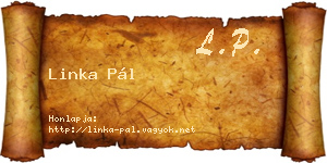 Linka Pál névjegykártya